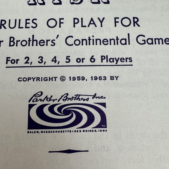 Vintage 1959 Risk Board Game Wooden Pieces Parker Brothers - Picture 9 of 11